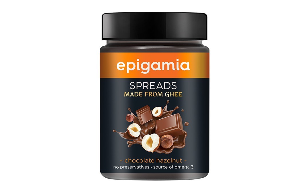 Epigamia Spreads Made From Ghee chocolate hazelnut   Plastic Jar  250 grams